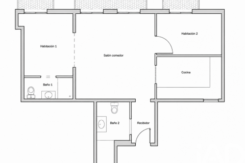 Купить квартиру в Барселона, Испания с 2 спальни, 74м², № 8314 - фото 2
