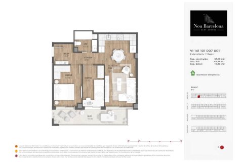 Купить квартиру в Барселона, Испания с 2 спальни, 57м², № 4252 - фото 21