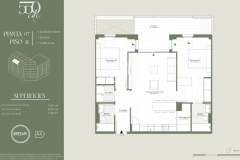 Apartamento de 2 dormitorios en venta en Barcelona, Cataluña, Spain № 8502 - foto 16