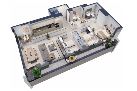Apartamento de 3 dormitorios en venta en Plaça Europa II L'Hospitalet de Llobregat, Barcelona, Cataluña, Spain № 3678