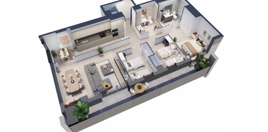Apartamento de 3 dormitorios en venta en Plaça Europa II L'Hospitalet de Llobregat, Barcelona, Cataluña, Spain № 3678