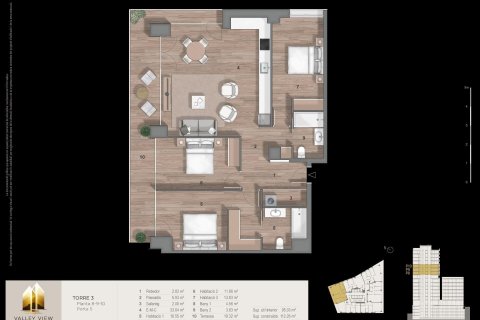 Apartamento de 3 dormitorios en venta en Principado De Andorra (Ninguna Poblacion Tiene C.P.), Lérida, Cataluña, Spain № 7855 - foto 2