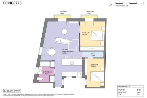 Apartamento de 2 dormitorios en venta en Barcelona, Cataluña, Spain № 6498 - foto 30