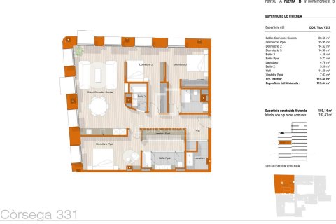 Apartamento de 3 dormitorios en venta en Barcelona, Cataluña, Spain № 4275 - foto 13