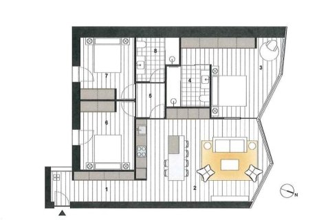 Apartamento de 3 dormitorios en venta en Principado De Andorra (Ninguna Poblacion Tiene C.P.), Lérida, Cataluña, Spain № 5852 - foto 24