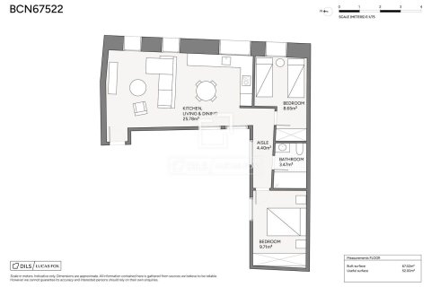 Apartamento de 2 dormitorios en venta en Barcelona, Cataluña, Spain № 6400 - foto 4