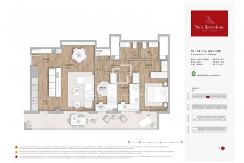 Apartamento de 3 dormitorios en venta en Barcelona, Cataluña, Spain № 8651 - foto 21