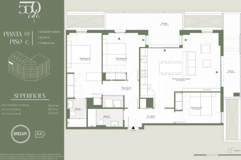 Apartamento de 3 dormitorios en venta en Barcelona, Cataluña, Spain № 8721 - foto 16