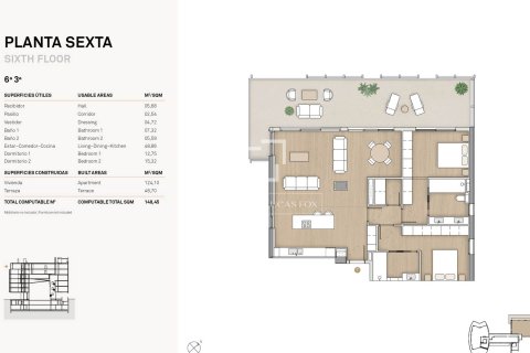 Ático de 2 dormitorios en venta en Barcelona, Cataluña, Spain № 4266 - foto 17
