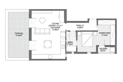 Ático de 1 dormitorio en venta en Barcelona, Cataluña, Spain № 7951 - foto 3